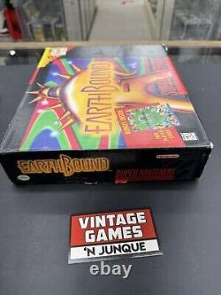 Earthbound Super Nintendo SNES Big Box With Book & Small Cards & Game No Insert