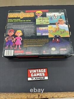 Earthbound Super Nintendo SNES Big Box With Book & Small Cards & Game No Insert