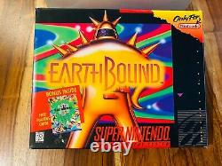 Earthbound Super Nintendo SNES Box Manual Complete CIB 100% Authentic a1