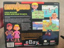 Earthbound (Super Nintendo SNES) Complete CIB with Magazine + 2 Inserts, 2 Cards