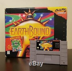 Earthbound Super Nintendo SNES Game Cartridge Box and Insert CLEANED VG