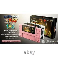 Earthworm Jim 1+2 25th Anniversary Edition SNES Classic Cartridge Pink or Cow