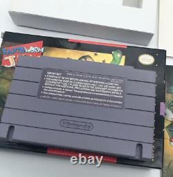 Earthworm Jim 2 Super Nintendo SNES 100% complete CIB with RARE Poster & Inserts