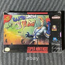 Earthworm Jim (Super Nintendo, SNES) Complete Video Game Box Manual