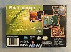 Earthworm Jim (Super Nintendo, Snes 1994) Cib Complete Authentic Cleaned Tested
