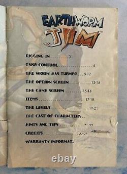 Earthworm Jim (Super Nintendo, Snes 1994) Cib Complete Authentic Cleaned Tested