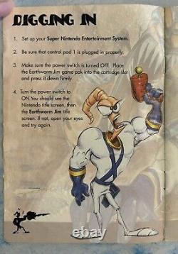Earthworm Jim (Super Nintendo, Snes 1994) Cib Complete Authentic Cleaned Tested
