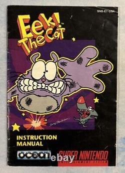 Eek! The Cat (Super Nintendo SNES) Box Manual Game Authentic Tested Uncommon