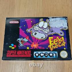 Eek! The Cat Super Nintendo Snes Pal Game Complete With Manual Free P&p