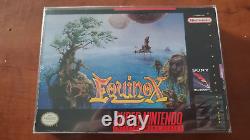 Equinox 1992 Snes Super Nintendo NTSC (US/Canada) Complete, Map, Booklet