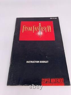 FINAL FANTASY II 2 Super Nintendo SNES CIB Complete Box Manual Authentic Tested