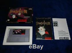 Final Fantasy III 3 Complete CIB Super Nintendo FF3 FFIII Game SNES