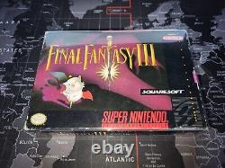 Final Fantasy III 3 (Super Nintendo SNES, 1994) CIB Complete With Poster