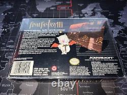 Final Fantasy III 3 (Super Nintendo SNES, 1994) CIB Complete With Poster