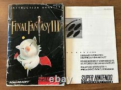 Final Fantasy III 3 (Super Nintendo SNES) Complete CIB with Map + Ads