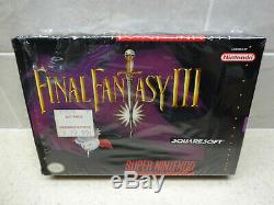 Final Fantasy III 3 (Super Nintendo) SNES Complete Near Mint Shrink on Box