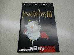 Final Fantasy III 3 (Super Nintendo) SNES Complete Near Mint Shrink on Box