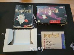 Final Fantasy III SNES Super Nintendo Box, Manual, & Poster Only 1991 No Game