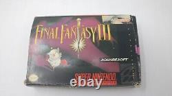Final Fantasy III (Super Nintendo, 1994) SNES Box, Game, Manual, POSTER TESTED