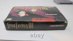 Final Fantasy III (Super Nintendo, 1994) SNES Box, Game, Manual, POSTER TESTED