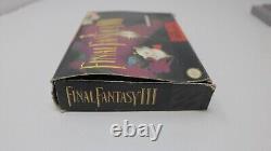 Final Fantasy III (Super Nintendo, 1994) SNES Box, Game, Manual, POSTER TESTED