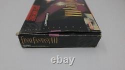 Final Fantasy III (Super Nintendo, 1994) SNES Box, Game, Manual, POSTER TESTED