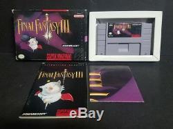 Final Fantasy III (Super Nintendo Entertainment System, 1994) SNES Complete CIB