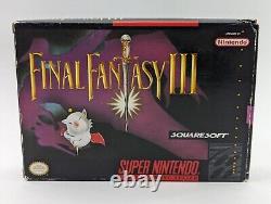 Final Fantasy III (Super Nintendo SNES) Almost Complete Authentic Nice Cart