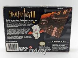 Final Fantasy III (Super Nintendo SNES) Almost Complete Authentic Nice Cart