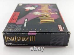 Final Fantasy III (Super Nintendo SNES) Almost Complete Authentic Nice Cart