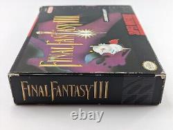 Final Fantasy III (Super Nintendo SNES) Almost Complete Authentic Nice Cart