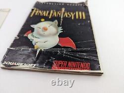 Final Fantasy III (Super Nintendo SNES) Almost Complete Authentic Nice Cart