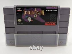 Final Fantasy III (Super Nintendo SNES) Almost Complete Authentic Nice Cart