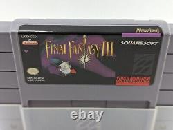 Final Fantasy III (Super Nintendo SNES) Almost Complete Authentic Nice Cart