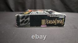 Final Fantasy III (Super Nintendo SNES) Authentic with Map In Box Tested