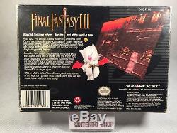 Final Fantasy III Super Nintendo SNES CIB Complete in Box