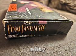 Final Fantasy III Super Nintendo (SNES) With Map and Manual