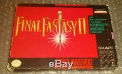 Final Fantasy II 2 Complete SNES Super Nintendo CIB with Poster, Box, & Manual