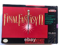 Final Fantasy II 2 Super Nintendo SNES CIB Complete WithMap + inserts Great cond