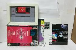 Final Fantasy II 2 ii FF Super Nintendo SNES RPG Map Box Manual Complete CIB Lot