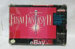 Final Fantasy II 2 ii FF Super Nintendo SNES RPG Map Box Manual Complete CIB Lot