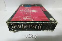 Final Fantasy II 2 ii FF Super Nintendo SNES RPG Map Box Manual Complete CIB Lot