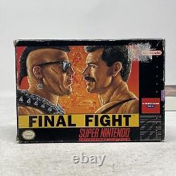 Final Fight (Super Nintendo SNES) Complete in Box CIB Authentic Free Shipping