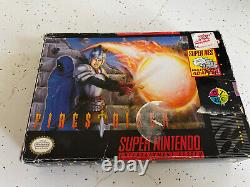 Firestriker (Super Nintendo, SNES) Complete in box with poster Fire Striker