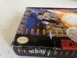 Firestriker (Super Nintendo, SNES) Complete in box with poster Fire Striker