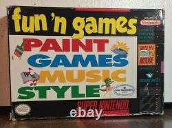 Fun'n Games SNES Super NES Super Nintendo Complete with Box and Manual Rare