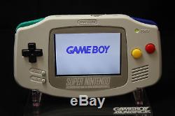 Gameboy Advance GBA AGS-101-SNES backlit screen full custom Super Nintendo style