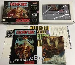 Gemfire (Super Nintendo SNES) CIB 100% Complete Near Mint Gem Fire KOEI
