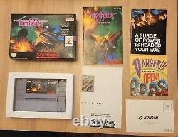 Gradius III (Super Nintendo / SNES, 1991) COMPLETE with Box Tray Manual Poster Ad