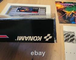 Gradius III (Super Nintendo / SNES, 1991) COMPLETE with Box Tray Manual Poster Ad